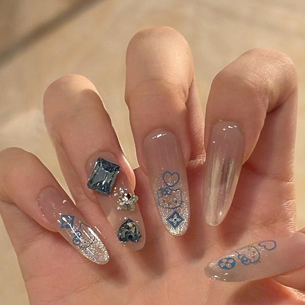 12 Sizes-24 Pcs Press On Nails MY062
