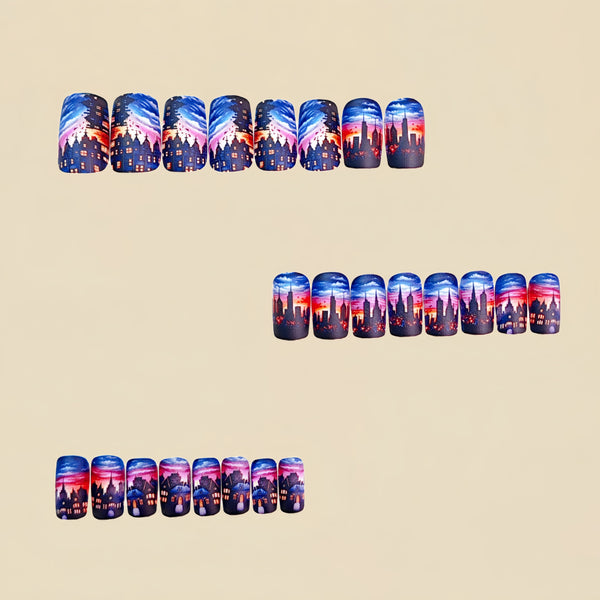 12 Sizes-24 Pcs Press On Nails Y811