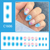 12 Sizes-24 Pcs Press On Nails C1606