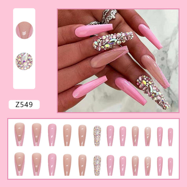 12 Sizes-24 Pcs Press On Nails Z549