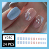 12 Sizes-24 Pcs Press On Nails Y030
