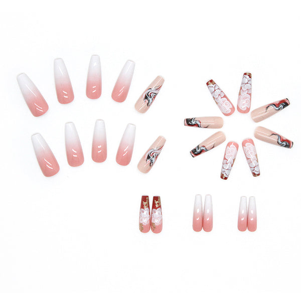 12 Sizes-24 Pcs Press On Nails W163
