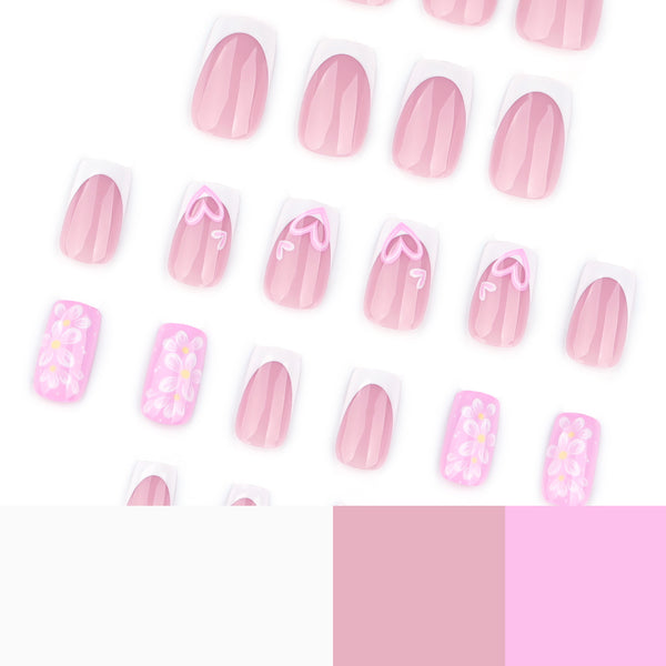 12 Sizes-24 Pcs Press On Nails JP3772