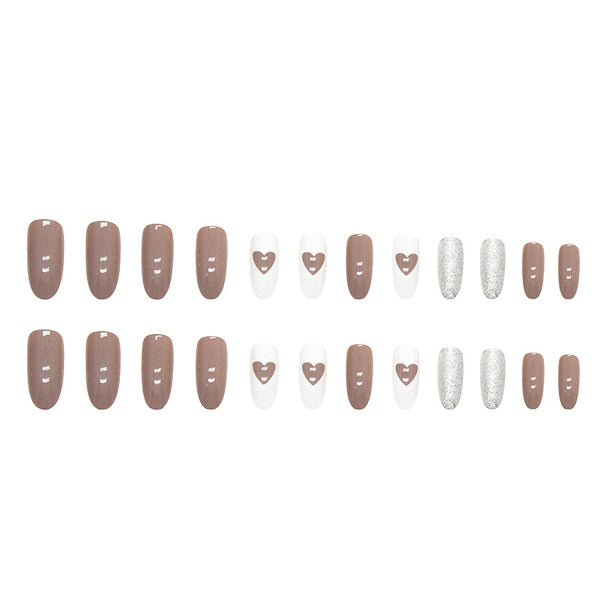 12 Sizes-24 Pcs Press On Nails W418