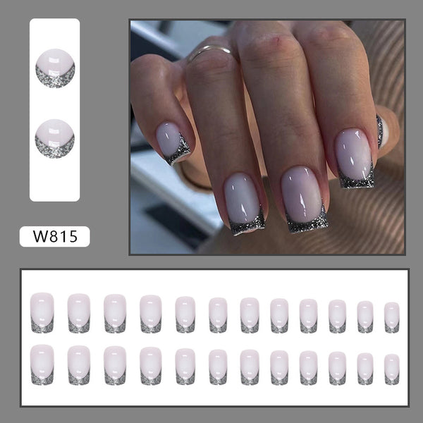 12 Sizes-24 Pcs Press On Nails W815