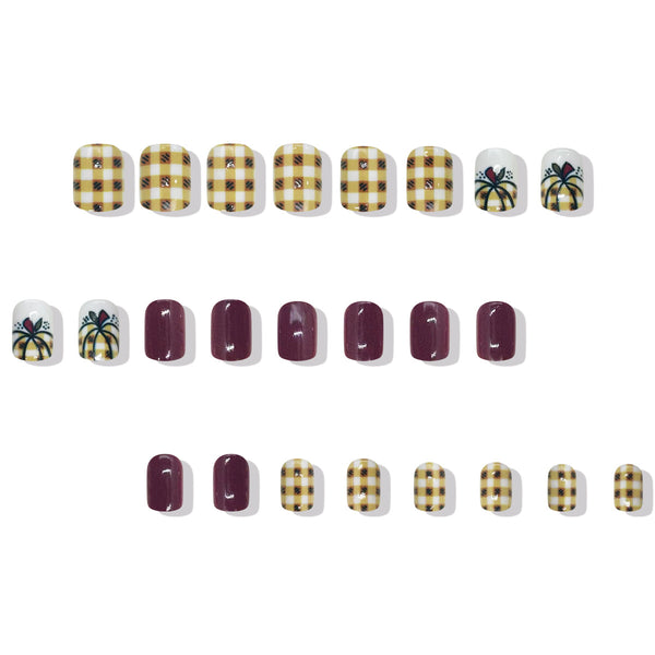 12 Sizes-24 Pcs Press On Nails DJ-251