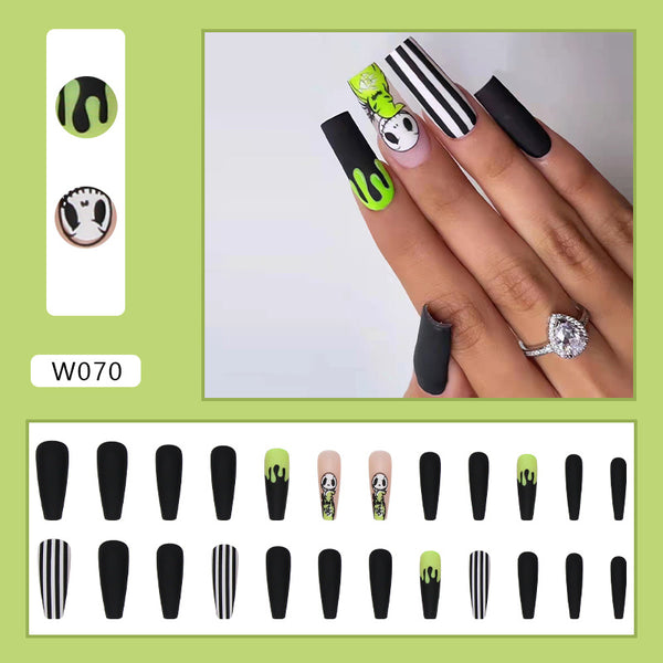 12 Sizes-24 Pcs Press On Nails W070