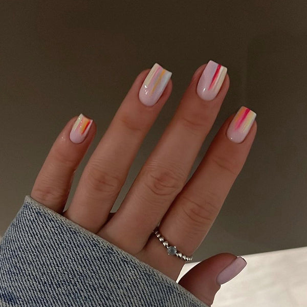 12 Sizes-24 Pcs Press On Nails W1244