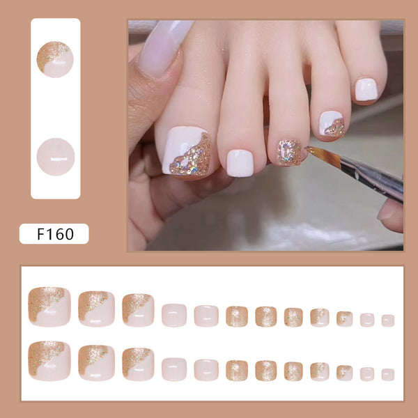 12 Sizes-24 Pcs Press On Nails F160