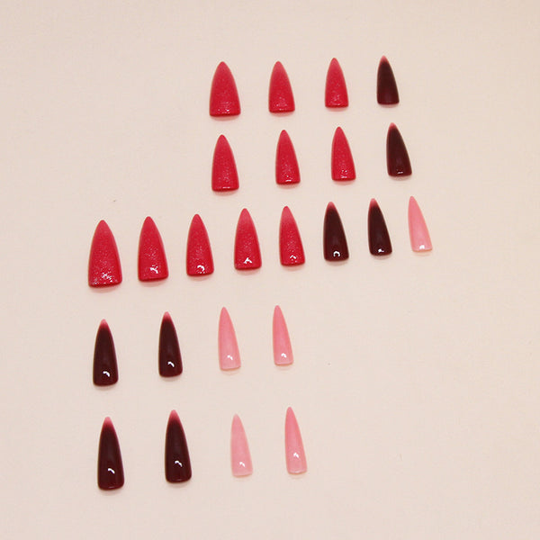 12 Sizes-24 Pcs Press On Nails W1544