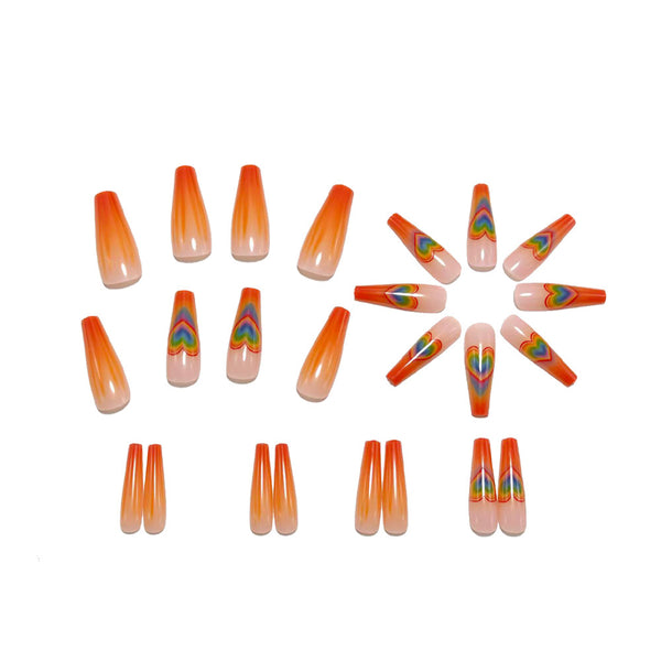 12 Sizes-24 Pcs Press On Nails Y1568