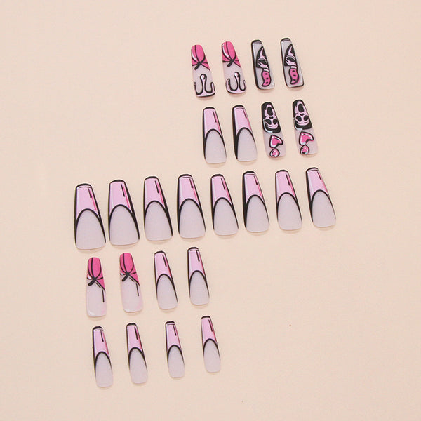 12 Sizes-24 Pcs Press On Nails W1726