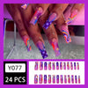 12 Sizes-24 Pcs Press On Nails Y077