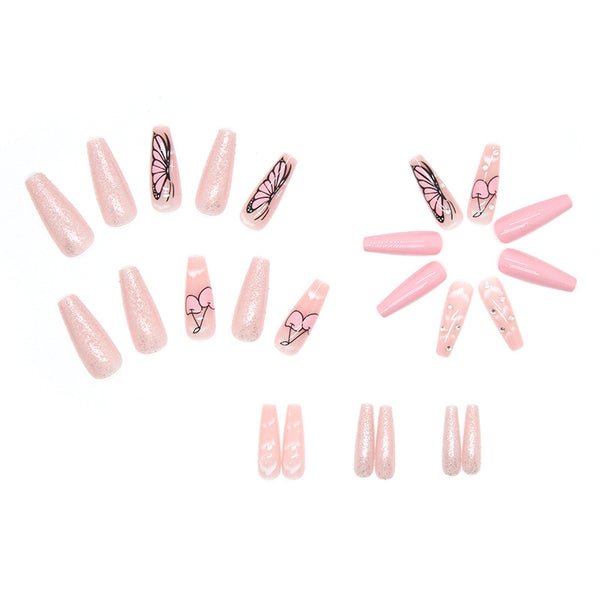 12 Sizes-24 Pcs Press On Nails Z416
