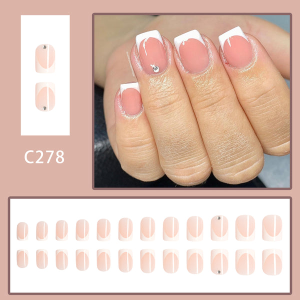12 Sizes-24 Pcs Press On Nails C278