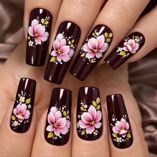 12 Sizes-24 Pcs Press On Nails Y1893