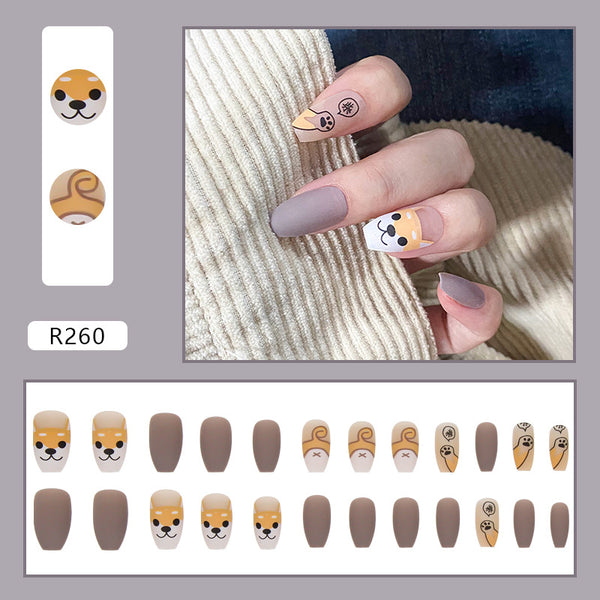 12 Sizes-24 Pcs Press On Nails R241