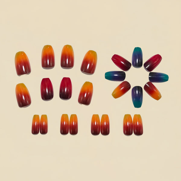 12 Sizes-24 Pcs Press On Nails Y1543