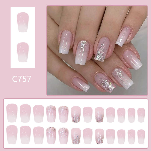 12 Sizes-24 Pcs Press On Nails C757