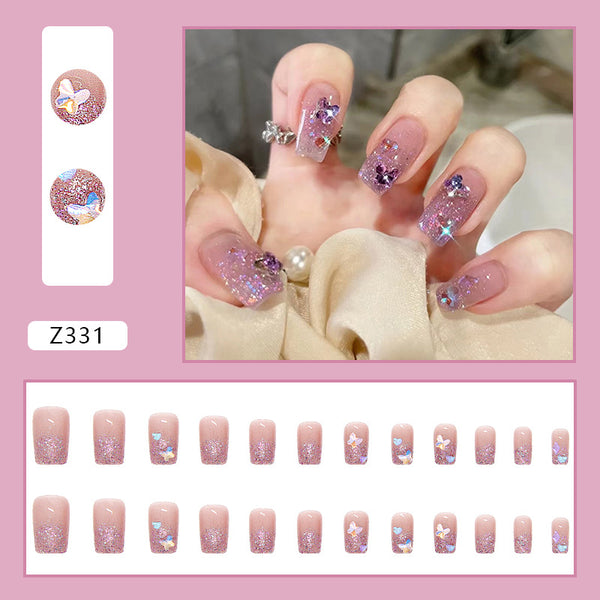 12 Sizes-24 Pcs Press On Nails Z331