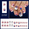 12 Sizes-24 Pcs Press On Nails C1757