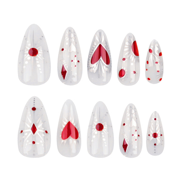 12 Sizes-24 Pcs Press On Nails JP3281