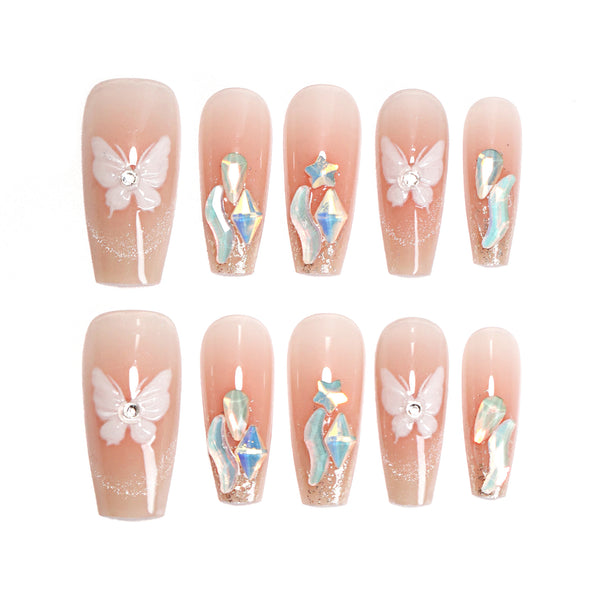 12 Sizes-24 Pcs Press On Nails SP107