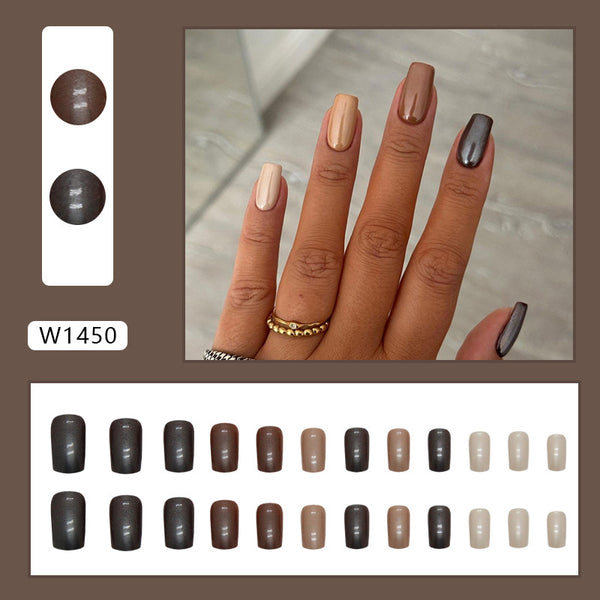 12 Sizes-24 Pcs Press On Nails W1450