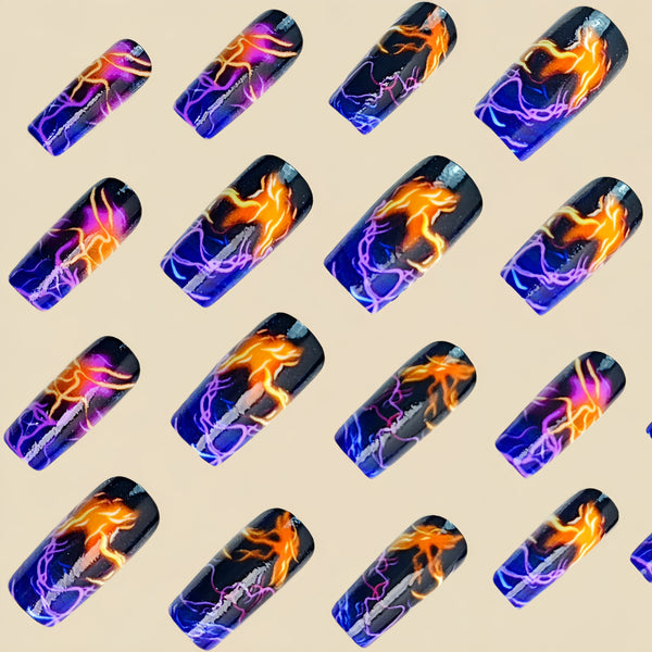 12 Sizes-24 Pcs Press On Nails Y500-1