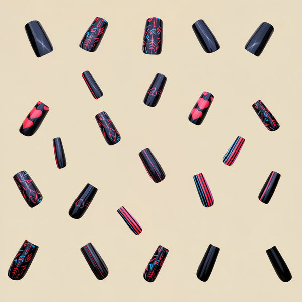 12 Sizes-24 Pcs Press On Nails Y259