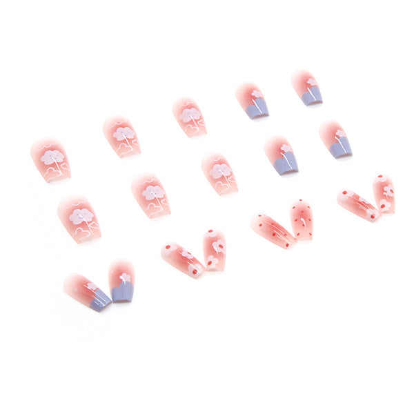 12 Sizes-24 Pcs Press On Nails R610