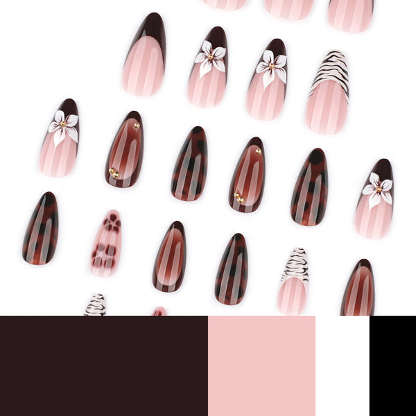 12 Sizes-24 Pcs Press On Nails JP4186
