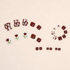 12 Sizes-24 Pcs Press On Nails F058