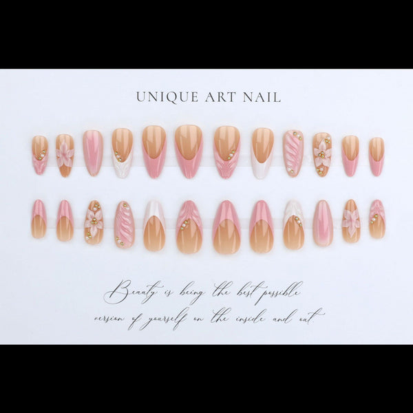 12 Sizes-24 Pcs Press On Nails FT-254