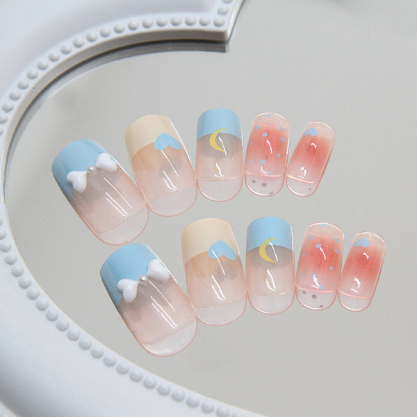 12 Sizes-24 Pcs Press On Nails Z851