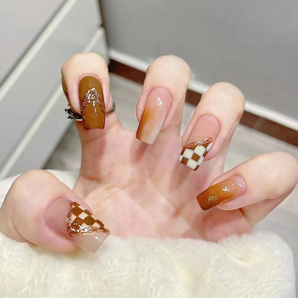 12 Sizes-24 Pcs Press On Nails R641
