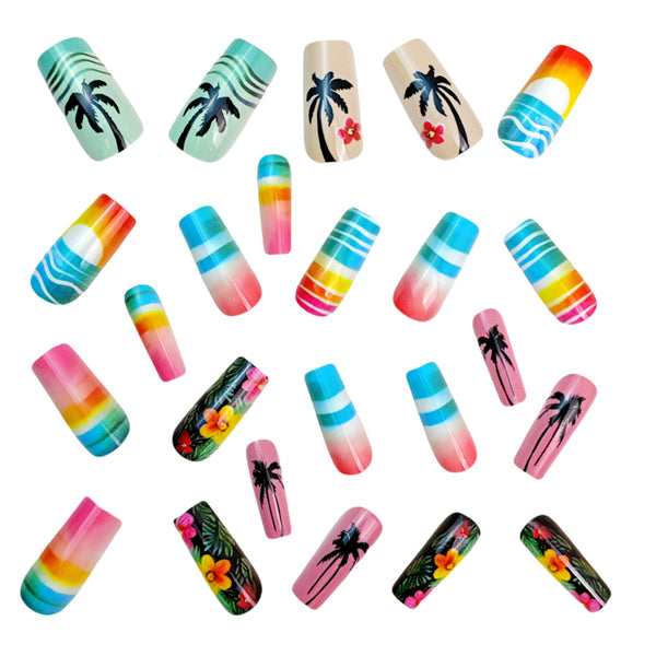 12 Sizes-24 Pcs Press On Nails Y921