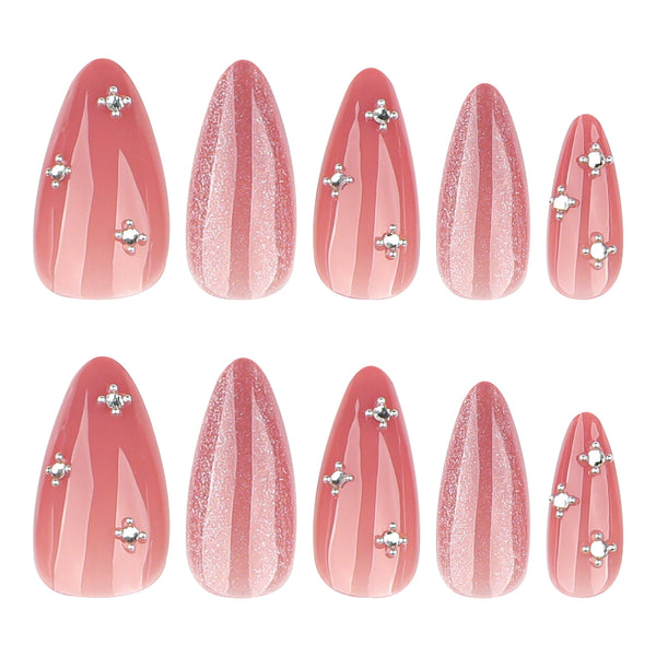 12 Sizes-24 Pcs Press On Nails JP4292