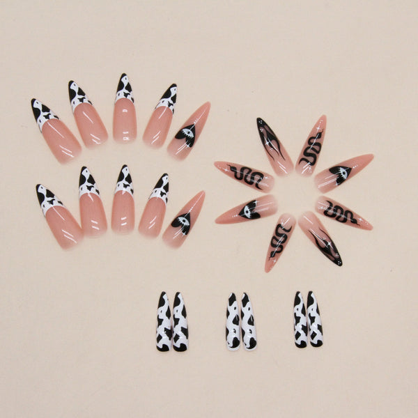 12 Sizes-24 Pcs Press On Nails W692
