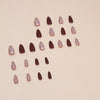 12 Sizes-24 Pcs Press On Nails W1499