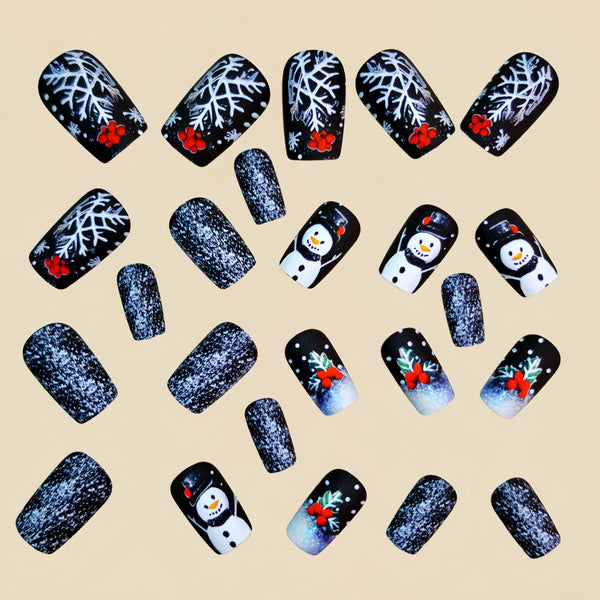 12 Sizes-24 Pcs Press On Nails Y1305
