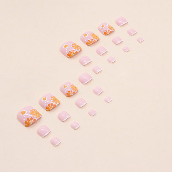 12 Sizes-24 Pcs Press On Nails F081