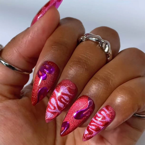12 Sizes-24 Pcs Press On Nails W1585