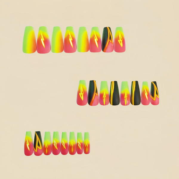 12 Sizes-24 Pcs Press On Nails Y806