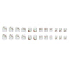 12 Sizes-24 Pcs Press On Nails W707