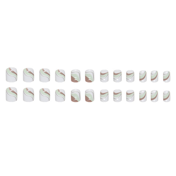 12 Sizes-24 Pcs Press On Nails W707
