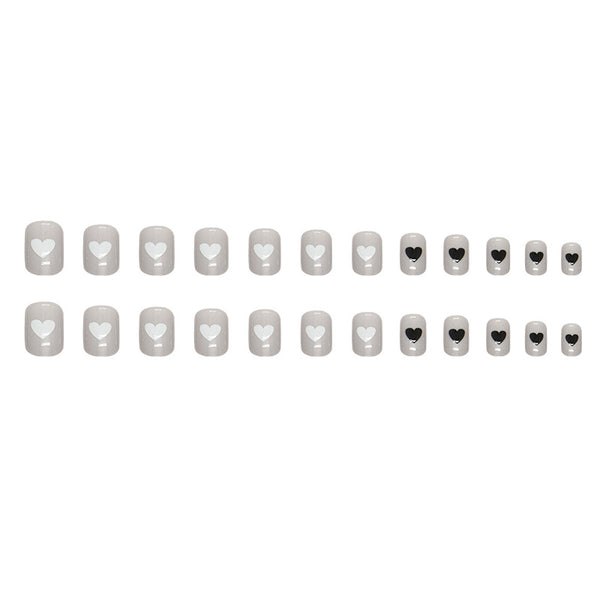 12 Sizes-24 Pcs Press On Nails W1436