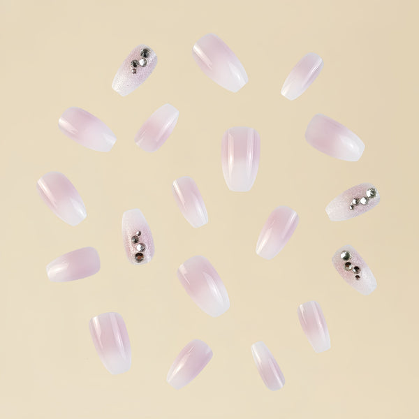 12 Sizes-24 Pcs Press On Nails D004