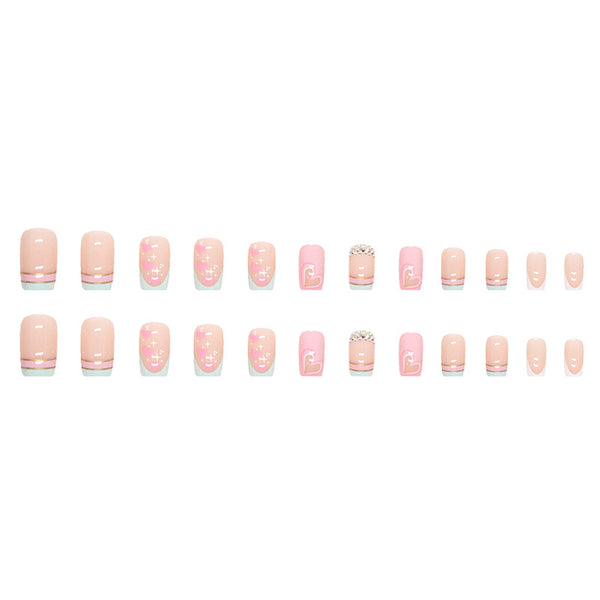 12 Sizes-24 Pcs Press On Nails Z626
