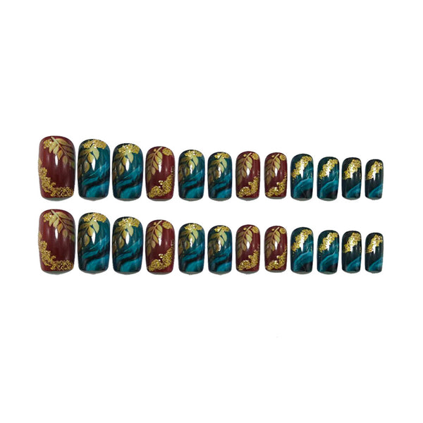 12 Sizes-24 Pcs Press On Nails Y1605